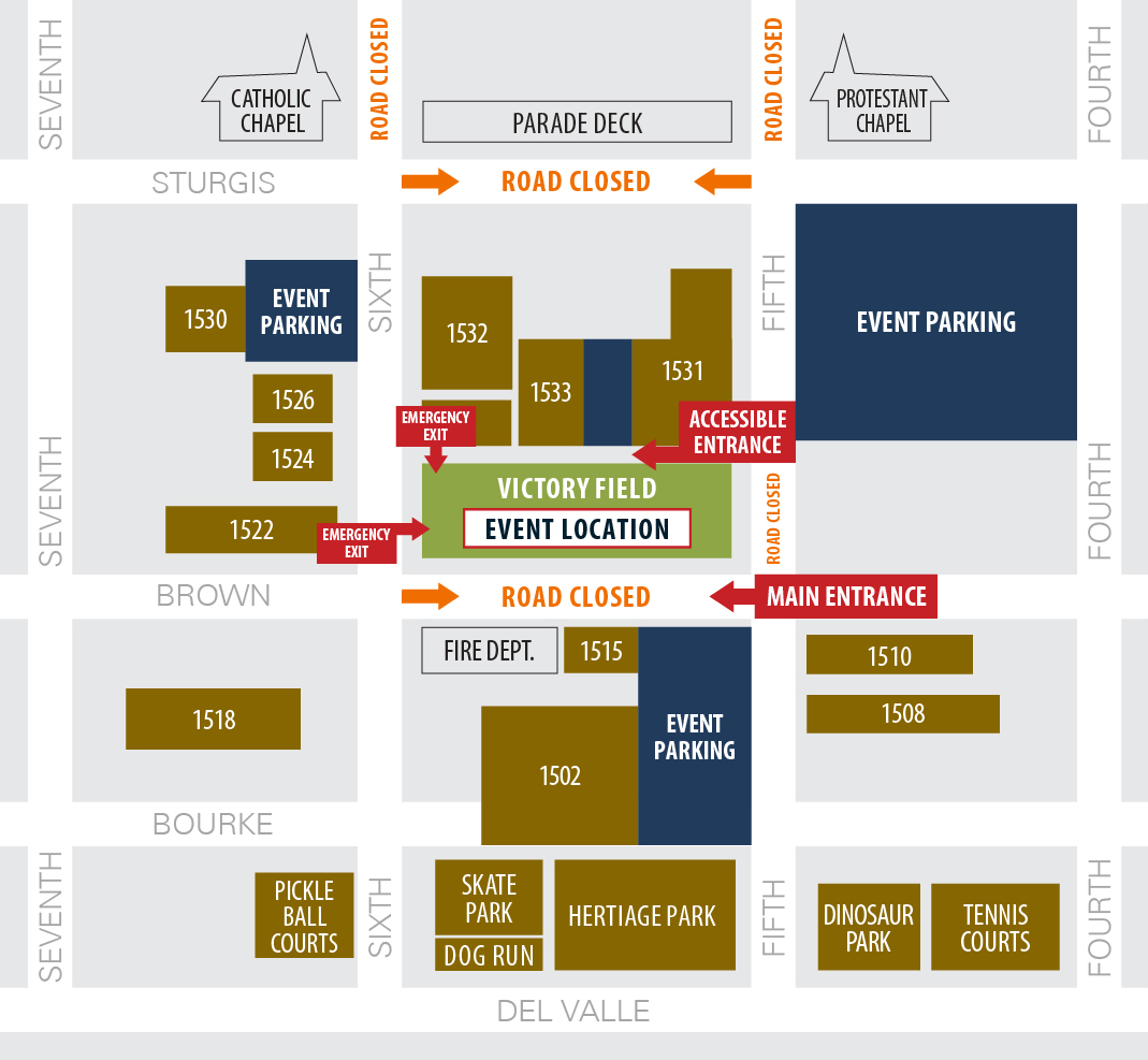 We Salute You Parking Map