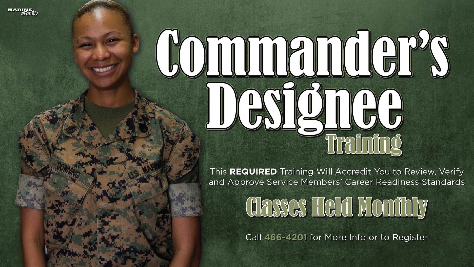 Commander's Designee Training