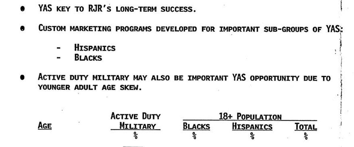 Big Tobacco Targets Military Because "Military is Less Educated, Part of 'Wrong Crowd' and Have